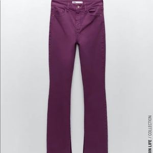ZARA NWT slim flare high rise jeans